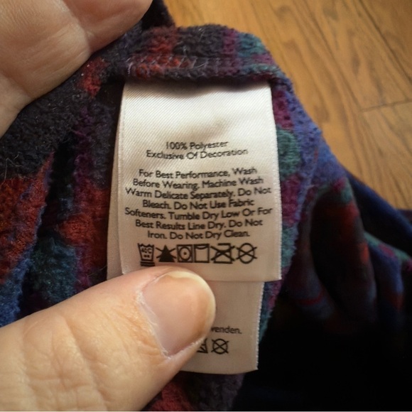 Eddie Bauer Quest Fleece 1/4 Zip Pullover Size XXL Blue Red Green Aztec - Picture 5 of 6